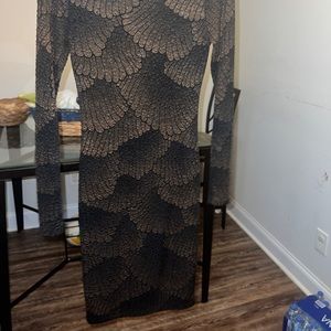 Long sleeved dress, coffee colored